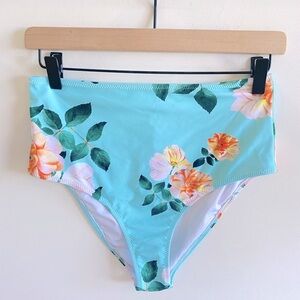 Cupshe Floral‎ High Waisted Bikini Bottom, Size M